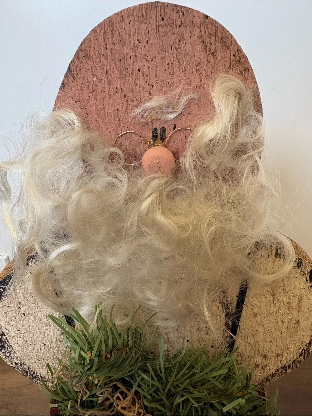 Handmade Primitive Style Folk Art Santa Claus Figurine Christmas Decor  16” Tall
